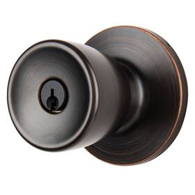 2710-150-2 Brinks Mobile Home Keyed Entry Classic Bell Style Doorknob Tuscan Bronze Finish