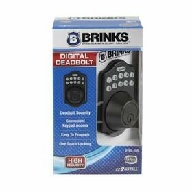 384343526 Brinks Electronic Deadbolt Keypad Access - Tuscan Bronze