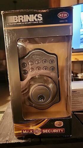 4303-119 Brinks Digital Keypad Electronic Deadbolt Satin Nickel Brand New