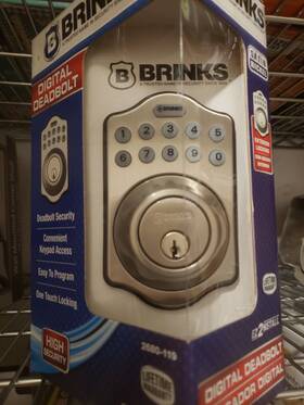 2680-119 Brinks 6000 Tl Reva Digital Keypad Electronic Deadbolt Satin Nickel Brand New