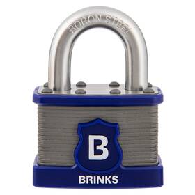 677-50001 Brinks - 50mm Commercial Laminated Steel Padlock Tpe Jacket And Hardened Bo