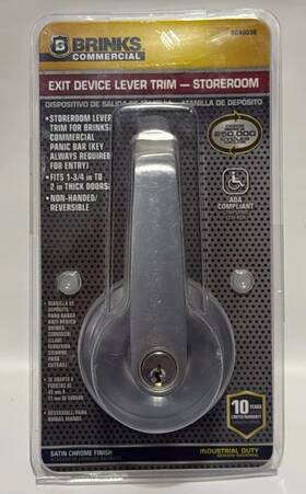 Bc40036 Brinks Commercial Industrial Duty Reversible Exit Device Lever Trim - Storeroom