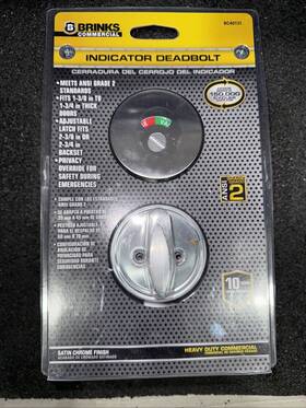 Bc40131 Brinks Commercial Heavy-duty Colored Vacant Or Occupied Indicator Deadbolt New