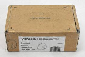 E2401-119 Brinks E2401 Raleigh Single Cylinder Keyed Entry Deadbolt Satin Nickel Finish