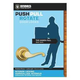 23034-105 Brinks Home Security Glenshaw Privacy Plshd Brass Doorlock