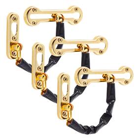 Built Industrial 194425391987 Stainless Steel Door Chain Lock - 7.2-inch 3-pack Gold Slide-type Safety