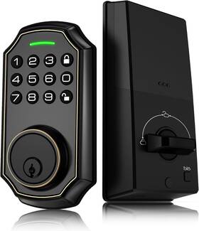 Ud01 Bulist Smart Lock With Voice Prompts - Electronic Keypad Deadbolt Keyless Entry