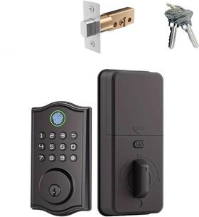 Ud03f Bulist Smart Door Lock With Fingerprint Keypad Keyless 3-way Entry Auto-lock L