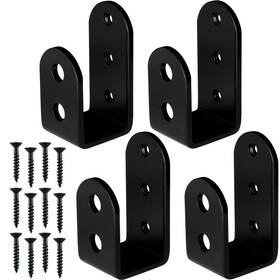 Cabasaa 709081365588 2x4 Door Barricade Brackets Heavy Duty Open Bar Security Holder Bracket Sto