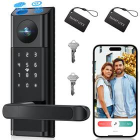 Camcamp 758918443159 Video Smart Lock With Camera And Doorbell 5-in-1 Keyless Entry Door