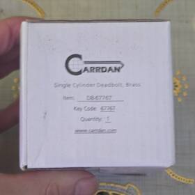 Db67767 Carrdan Brass Keyed Single Cylinder Deadbolt Lock Set