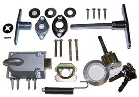 99000244 Case Garage Door Lock Kit T Handle Return Spring And Keyed Deadbolt Up To 2 Inch Thick