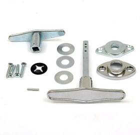 99000347 Case Non Locking T Handle Garage Door Up 2 Inch Thick Inside And Outside Handles Hardware
