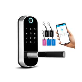 Tfx1-silver Catchface Tfx1-silver- Smart Lock Tfx1 Bluetooth Enabled Fingerprint And Touchscreen Electronic Door