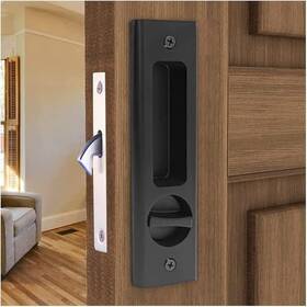 Ccjh 6972333813494 Sliding Barn Door Locks Invisible Size 1-5/16ftft 1-3/4ftft Black