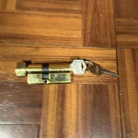 Cel 0197 Brass Mortise Double Lock Cylinder For Storm And Security Doors K