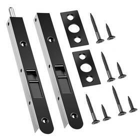 Ia-ceoighe-129 Ceoighe 2 Pack 7 Inch Flush Bolt For Double Door Heavy Duty Chrome Plating Lat