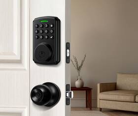 Chautday 721713482463 Front Door Lock Set Same Key For Smart And Physical Keyless Ent