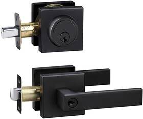 Cd-p-8605 Cielsa Dawn Df Exterior Door Lock Set With Single Cylinder Deadbolt Lock-square Entry