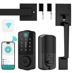 Cinop 635405409471 Wifi Front Door Lock Set Smart Locks For Keyless Entry