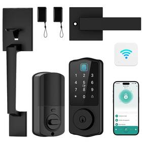 Cinop 635405409914 Wifi Front Door Lock Keyless Entry Deadbolt With Handle Set Smart