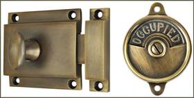 Zlw-dk291 Circa 1900 Occupied/open Bathroom Surface Privacy Latch