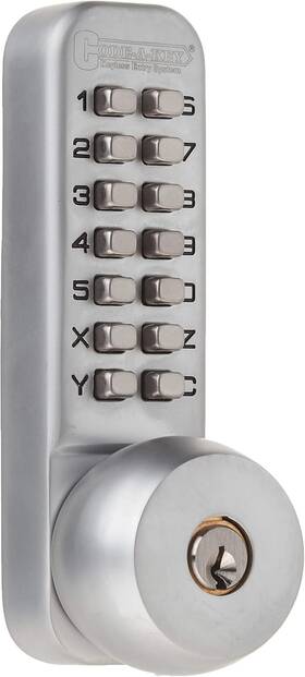 Code A Key 870208004090 All-weather Mechanical Keyless Entry Deadbolt Door Lock - Satin Chrome