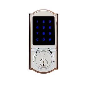 Copper Creek 711181541762 Heritage Z Wave Smart Home Polished Stainless Single Cylinder Electronic Deadbol