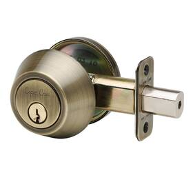 Db2410ab Copper Creek 878898002334 Single Cylinder Deadbolt Antique Brass Key Lock