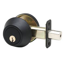 Db2410bc Copper Creek 878898002365 Single Cylinder Deadbolt Standard Size Black