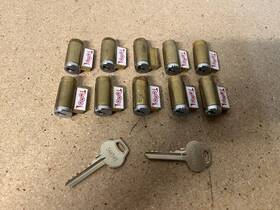 99la Corbin Russwin Set Of 10 Lock Cylinders With 2 Matching Keys Cr L4-6 C61