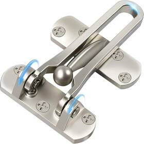 Hrdl-01 Cranach Door Lock Latch For Home Security - Swing Bar Guard Front And Inside