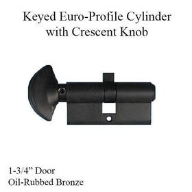33660004 Cs Lock Profile Cylinder Deadbolt Turn Knob For Active Doors 360 Degree Euro Bronze