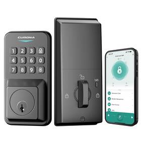 Cubona 649910982442 Keyless Entry Door Lock With 2 Knobs And Electronic Backlit Keypad App