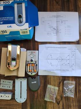 Cfs-100 Cve Americas Touchone Cfs100 Fingerprint Deadbolt Lock Biometric Keyless Entry With Parts