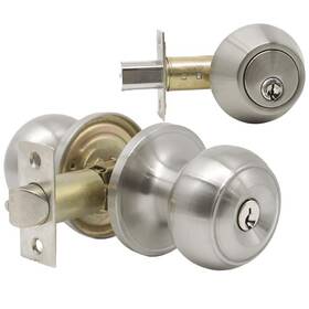 Darycom Repair 683823540054 Combo Lockset Knob And Single Cylinder Deadbolt Satin Brass Finish Sc1 Keyway
