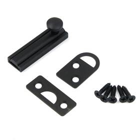 Amt06161651 Dazzyd My Mironey Solid Brass Surface Bolt 2 Inch Matte Black Barrel Lock Hardware