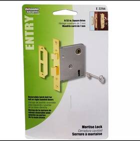 2294 Defender Security New Mortise Lock Entry Lockset Skeleton Polished Brass E
