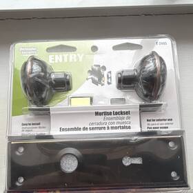 E-2495 Defender Security Entry Mortise Lockset Oil Rubbed Bronze Reversible E2495