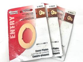 U-9524 Defender Security Entry Cover Plates Lot Of 3 Qty 6 - New