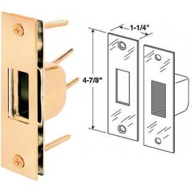 U-9539 Defender Security Brass 1-1/4 Inch High Strike Plate U 9539