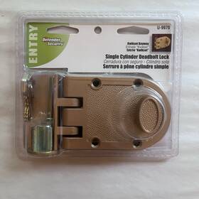 U-9970 Defender Security Kwikset Single Cylinder Brass Deadbolt Lock New