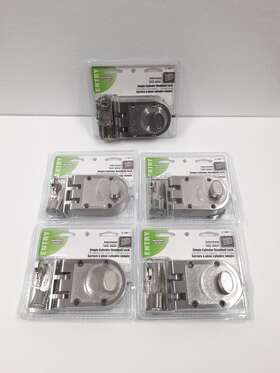 U10817 Defender Security Single Cylinder Deadbolt Kwikset Keyway 5 Pack Bundle