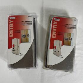U-9586 Defender Security U9586 Lot Of 2 New Sealed Door Reinforcer Stainless Steel