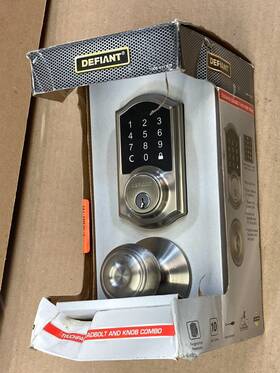 Defiant 050134000933 Touchpad Deadbolt And Knob Combo Damaged Box