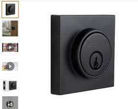Defiant 050134006065 Square Contemporary Double Cylinder Deadbolt In Matte Black