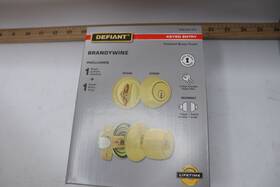 1008 Defiant 050134007734 Brandywine Combo Pack With Single Cylinder Deadbolt Polished Brass Set
