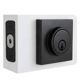 Defiant 050134008359 Square Contemporary Double Cylinder Deadbolt In Matte Black New - Sealed