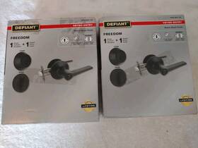 2-defiant Defiant 050134008489 Freedom Entry Lever Locks/single Cyl Deadbolt Matte Black 1009 429 119