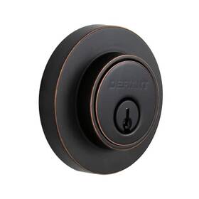 Defiant 050134010314 Bronze Round Single Cylinder Deadbolt Contemporary Aged